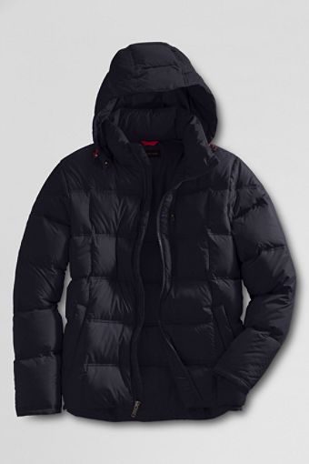 Lands end men's shop hooded down jacket