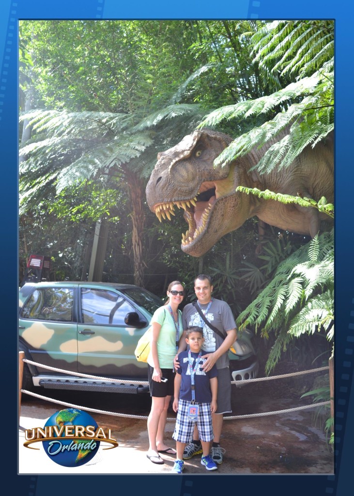 picture with trex at universal studios orlando